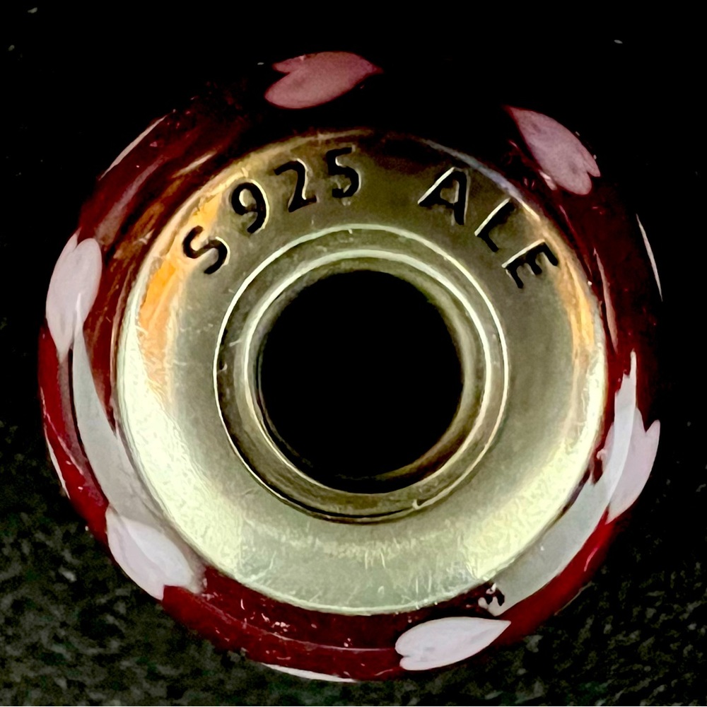 Authentic Pandora Murano Charm red